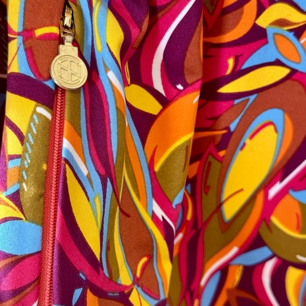 Tracy Negoshian Vibrant Multicolor Women's Long Sleeved Shift Dress, Size Small - Picture 5 of 6